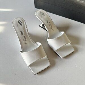 THE ATTICO Cheope Mules White Nichel